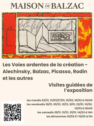 Visites-conférences 2025 de l'exposition "Alechinsky, Balzac, Picasso, Rodin et les autres... Les voix ardentes de la création" 1